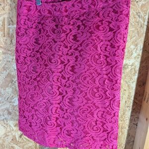 Elegant Pink Lace Skirt